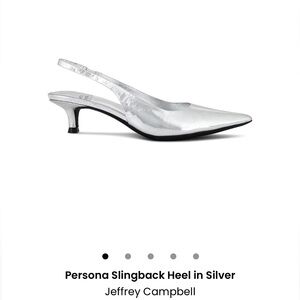 Silver Jeffery Campbell kitten heels